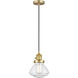 Franklin Restoration Olean 1 Light 6.75 inch Satin Gold Mini Pendant Ceiling Light in Incandescent, Seedy