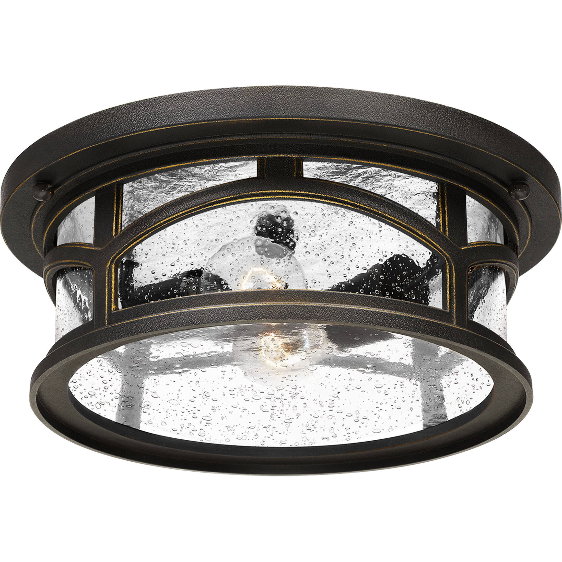 Marblehead 2 Light 13 inch Palladian Bronze Outdoor Flush Mount