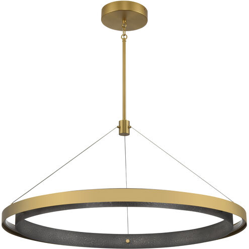 Fagan LED 34 inch Brushed Brass and Forged Iron Pendant Ceiling Light