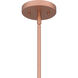 Piccolo 1 Light 11 inch Matte Rose Gold Mini Pendant Ceiling Light