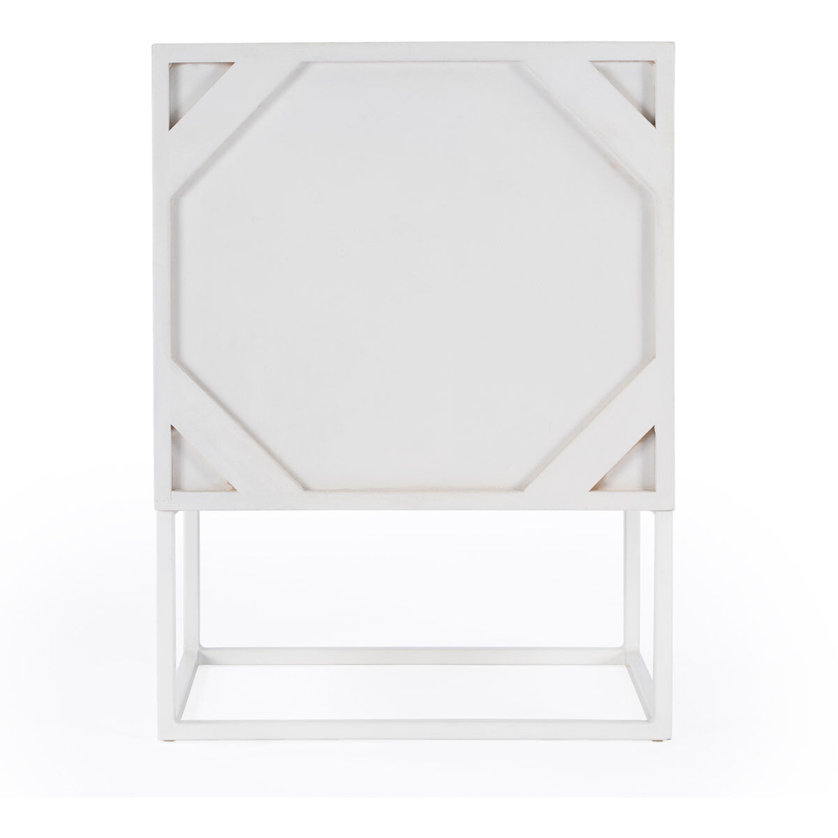 Lennasa 2 drawers Nightstand in White