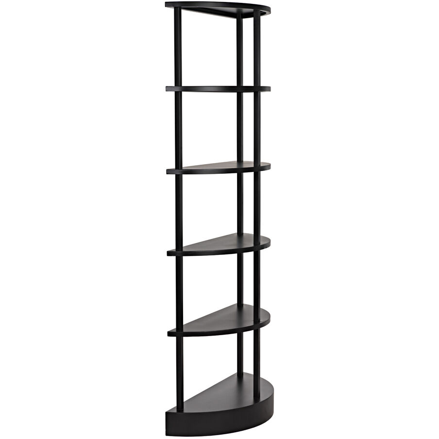 Spago Matte Black Bookcase