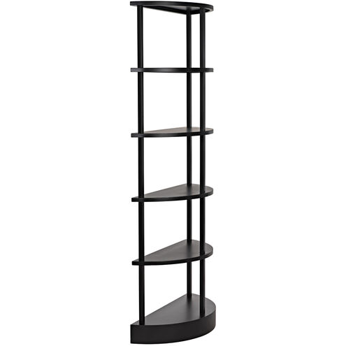 Spago Matte Black Bookcase