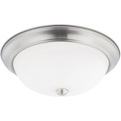 Elijah 3 Light 15 inch Brushed Nickel Flush Mount Ceiling Light