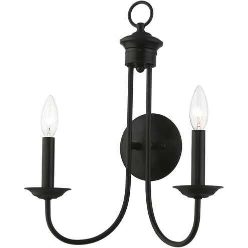 Estate 2 Light 14 inch Black Double Sconce Wall Light