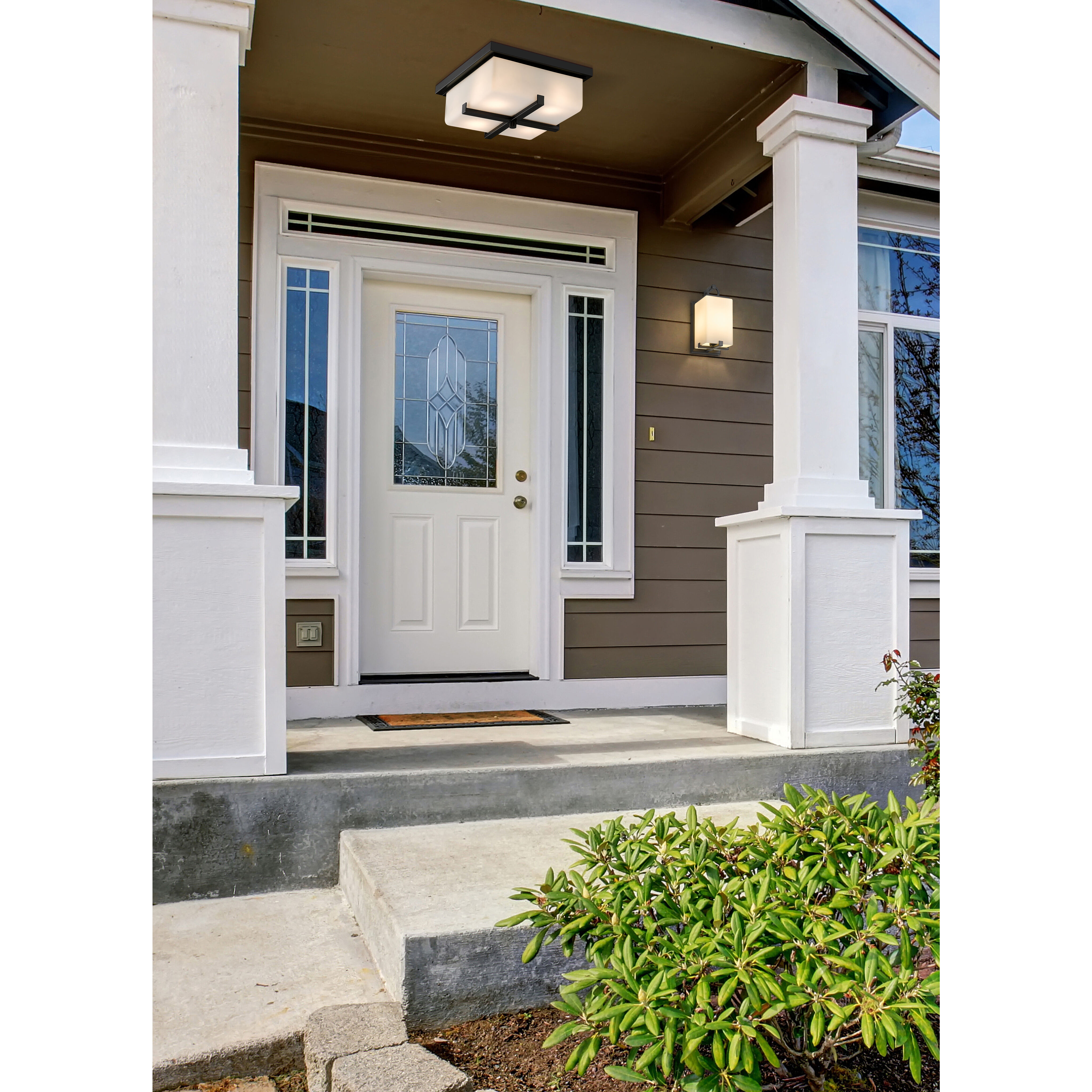 Sana 1 Light 12.75 inch Black Outdoor Wall Light