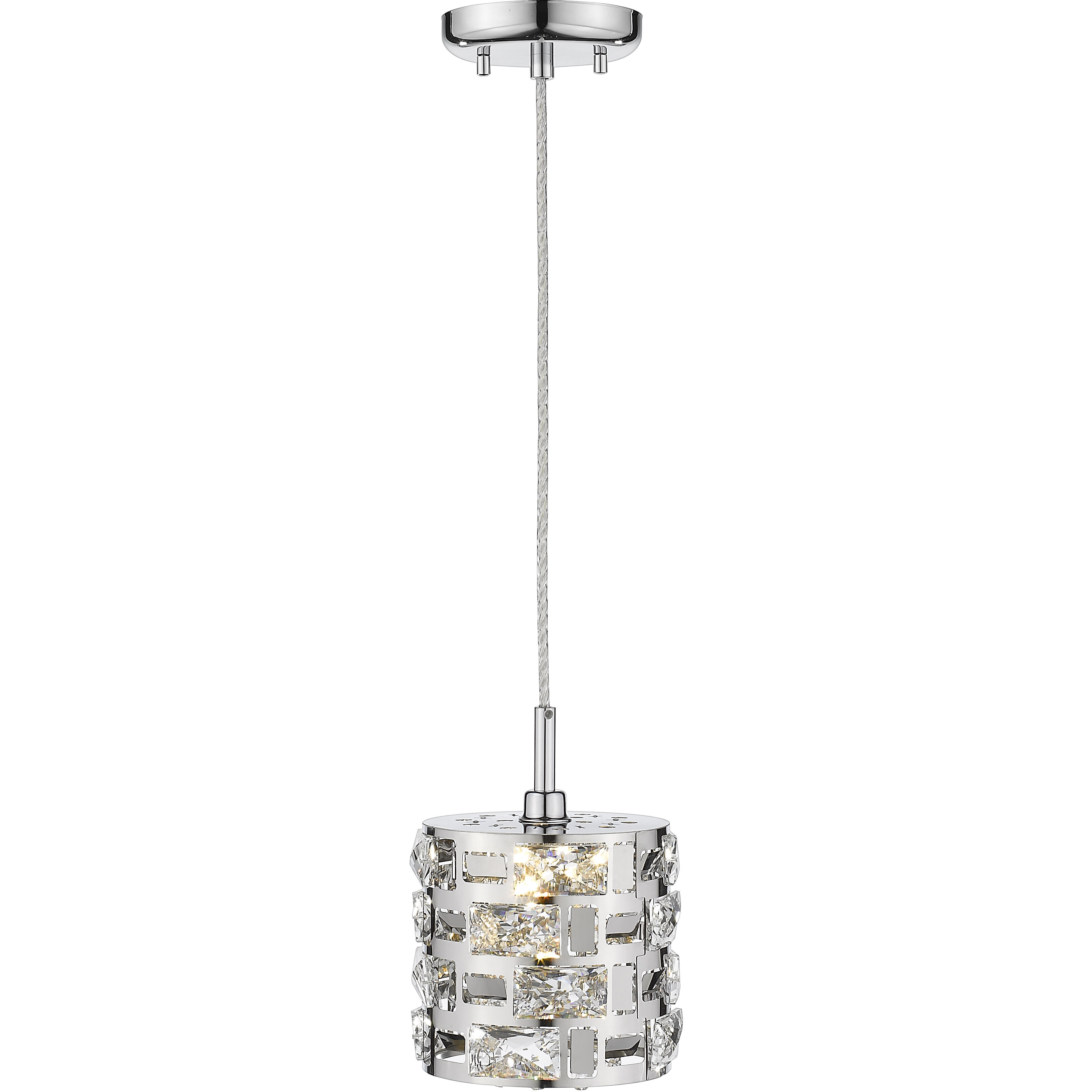 Aludra 1 Light 6.5 inch Chrome Pendant Ceiling Light