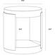 Cavette 21 X 19 inch Marble Look / Dark Emperador Outdoor End Table