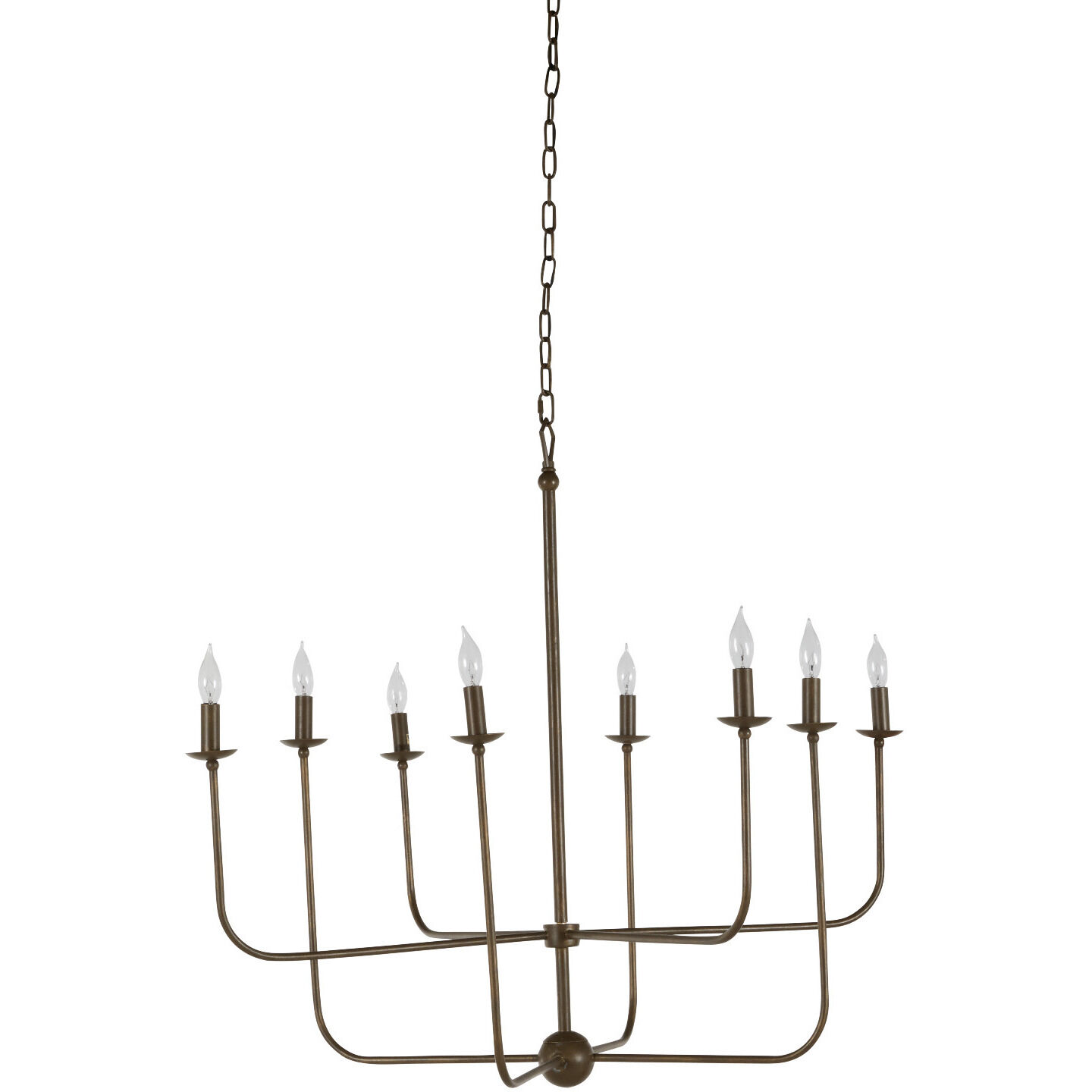 Lilly 8 Light 42 inch Brushed Copper Chandelier Ceiling Light