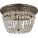 Chapman & Myers Paris Flea Market 2 Light 13 inch Sheffield Silver Flush Mount Ceiling Light, Medium