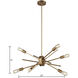 Xenia 6 Light 22 inch Matte Gold Chandelier Ceiling Light