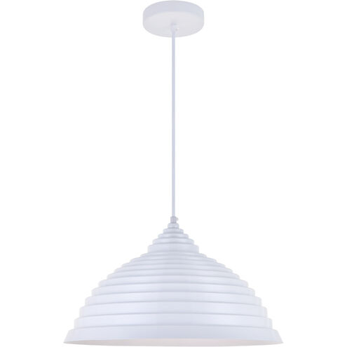 Circa 1 Light 15.5 inch White Pendant Ceiling Light
