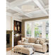 Textile Collection 5 Light 24 inch Brushed Nickel Flush Mount Ceiling Light in Cream (CandleAria), Classic Family