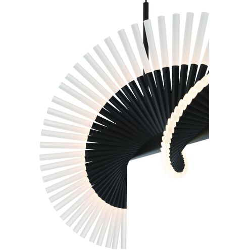 Voltik Linear Chandelier Ceiling Light in Black