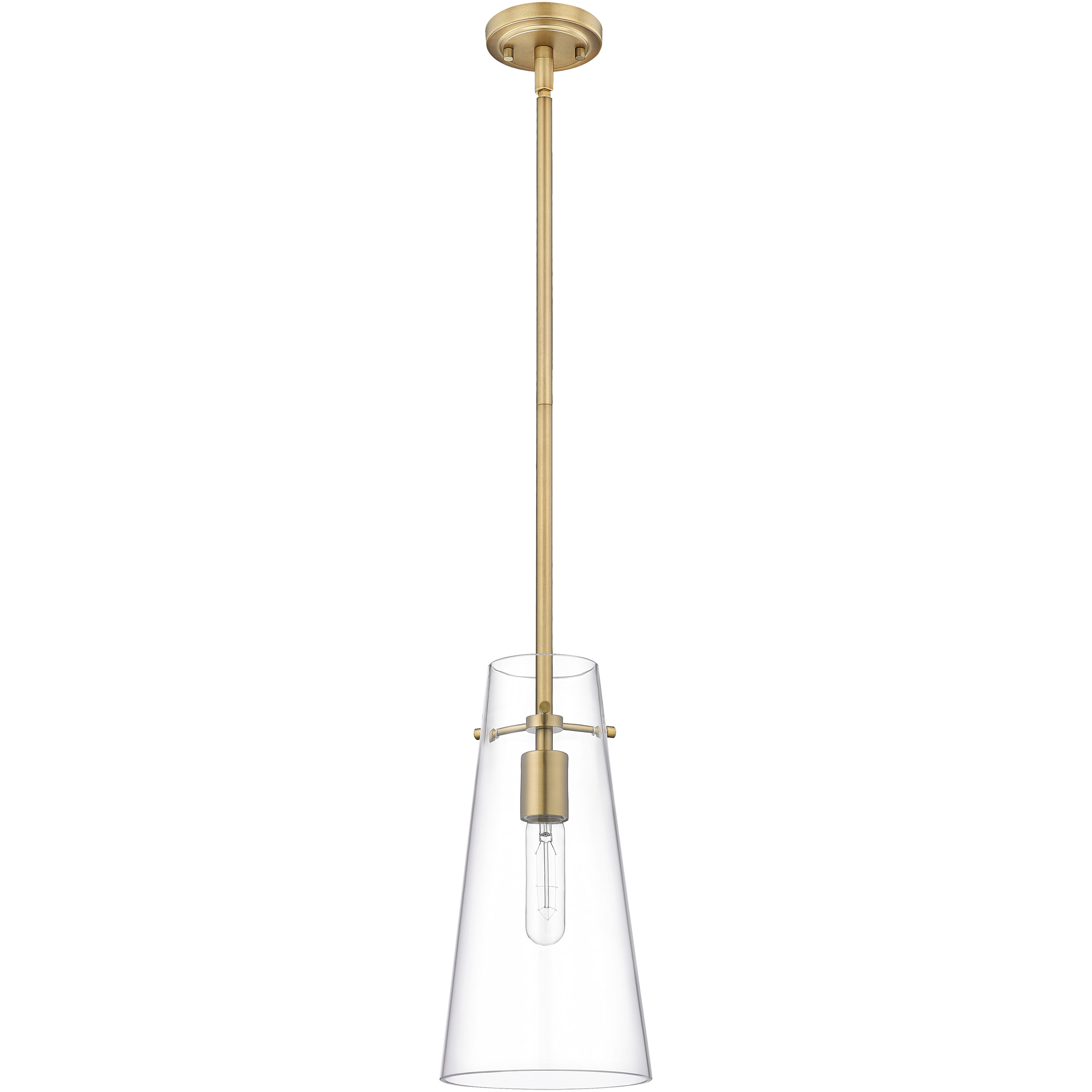 Kira 1 Light 6.5 inch Modern Gold Pendant Ceiling Light