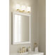 Mirelle 3 Light 25 inch Legacy Brass Vanity Wall Light