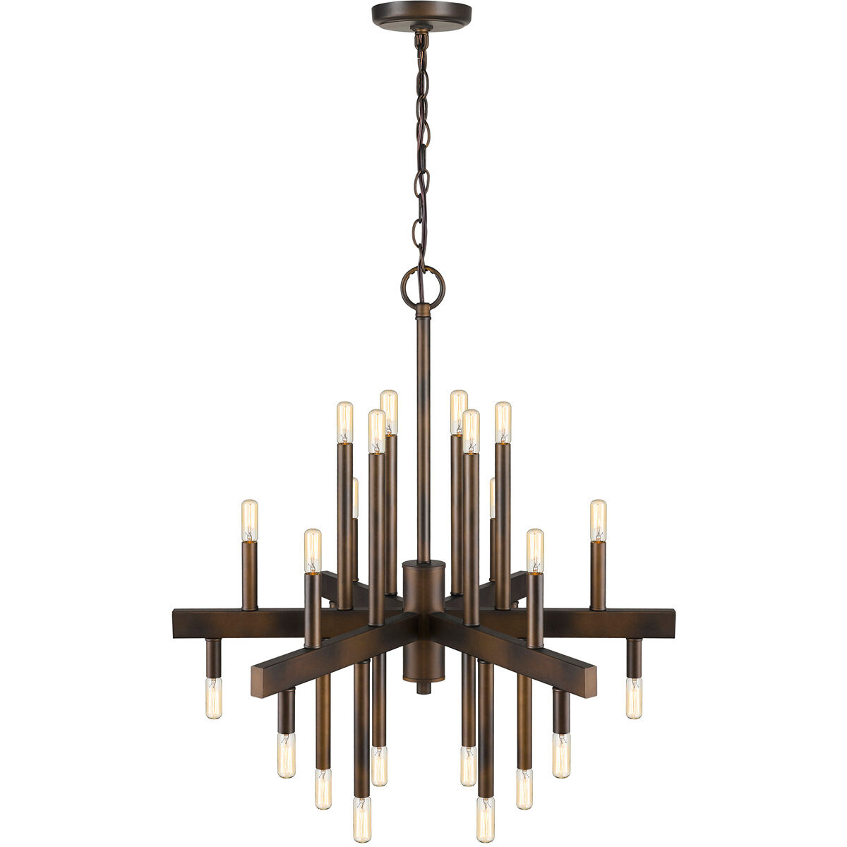 Fallon 24 Light 28 inch Oil Rubbed Bronze Chandelier Ceiling Light