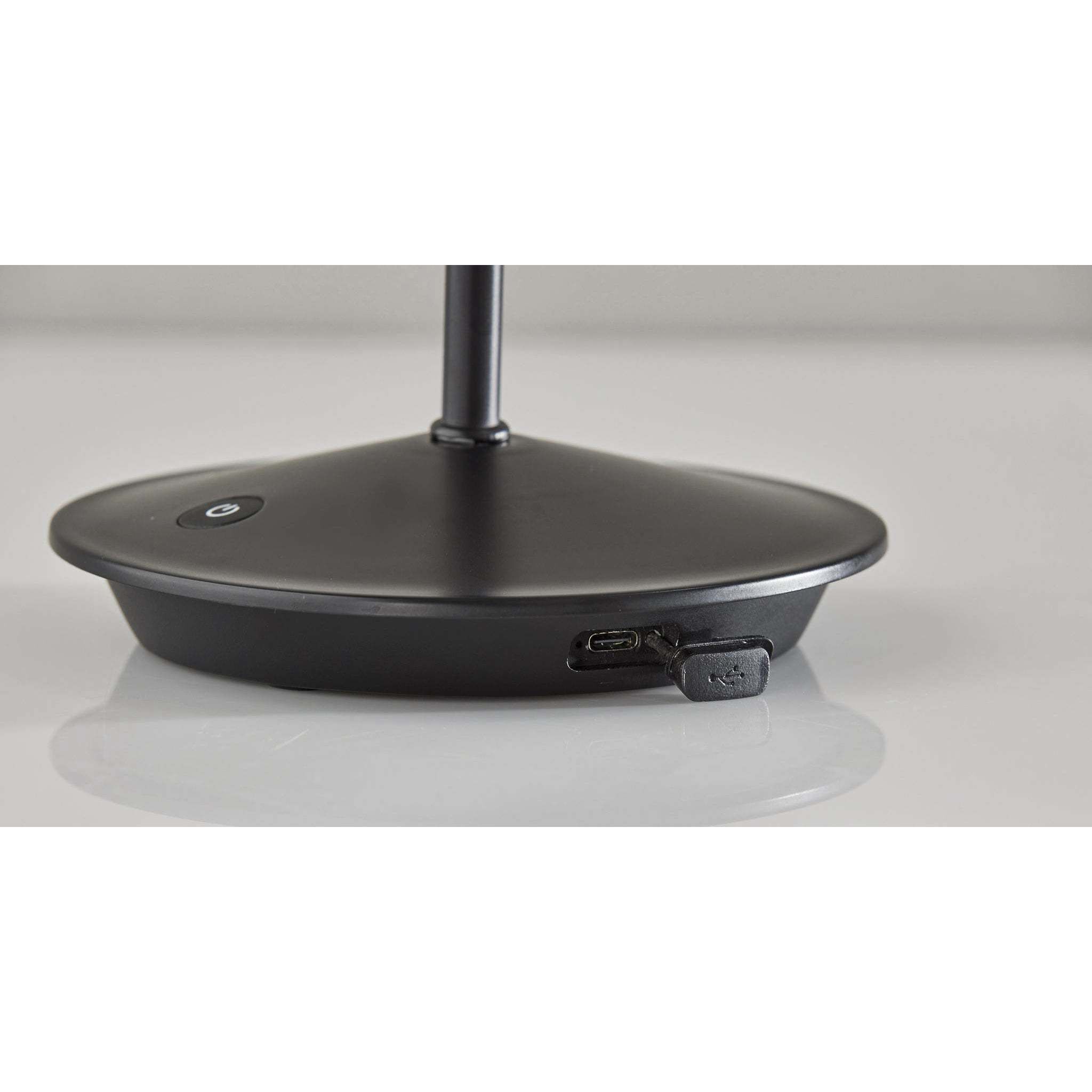 Andy 15 inch 1.50 watt Black LED Cordless Table Lamp Portable Light