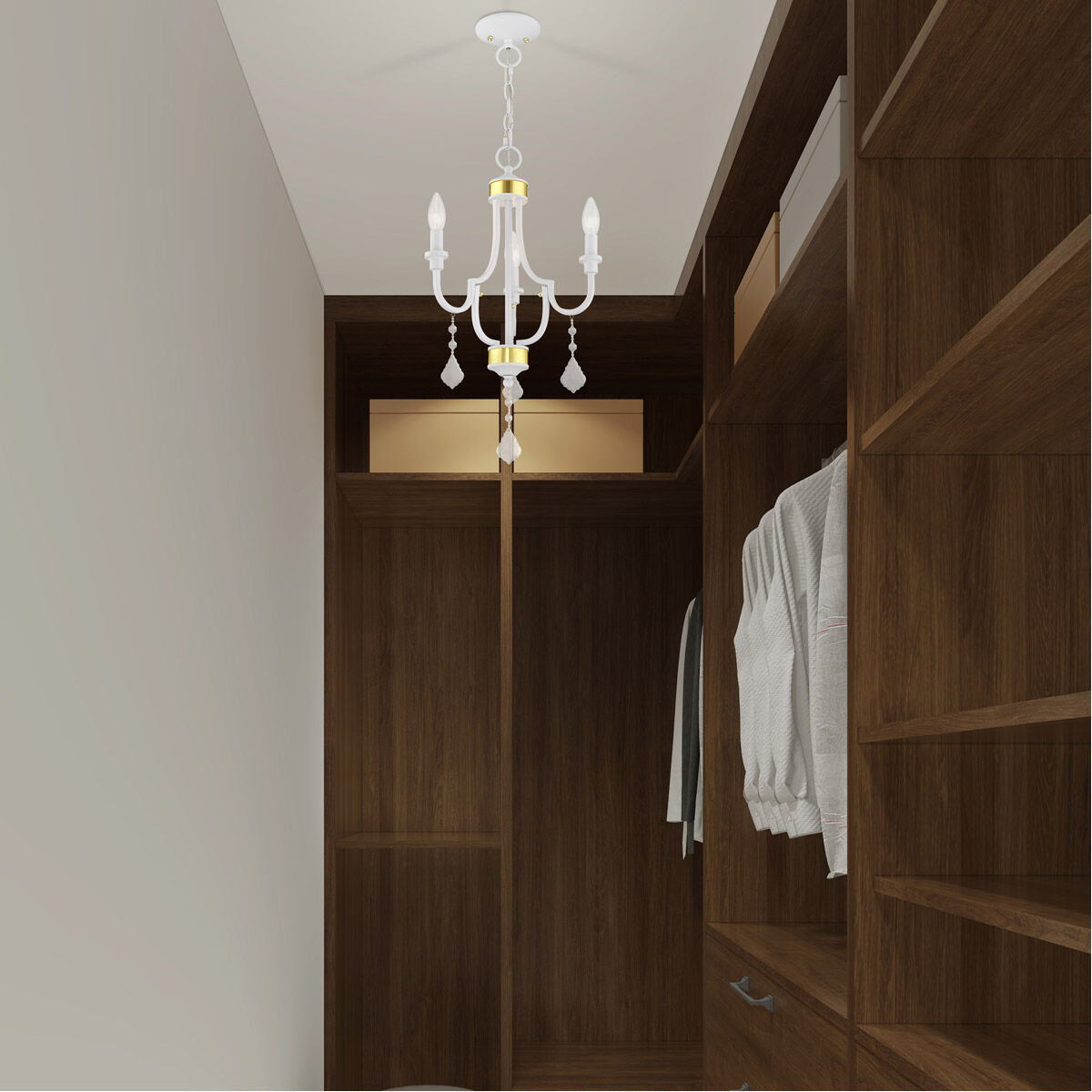 Glendale 3 Light 14 inch White Mini Chandelier Ceiling Light