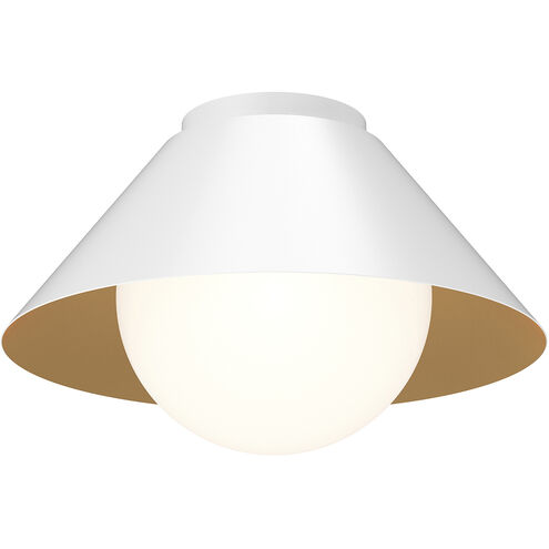 Alora Mood Remy 1 Light 13.5 inch White Flush Mount Ceiling Light