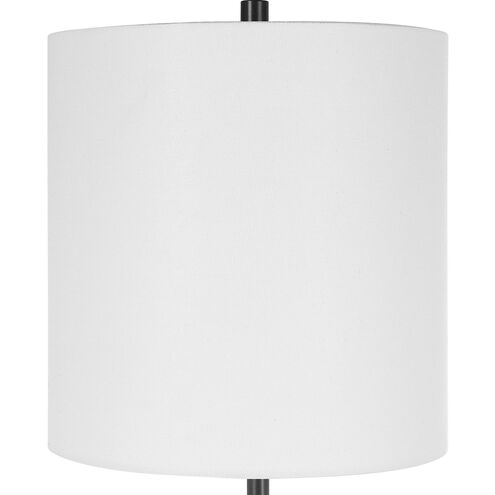 Alliance 32.5 inch 150.00 watt White Marble and Satin Black Buffet Lamp Portable Light