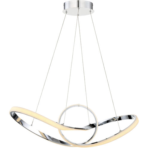 Vornado LED 14 inch Chrome Pendant Ceiling Light, dweLED