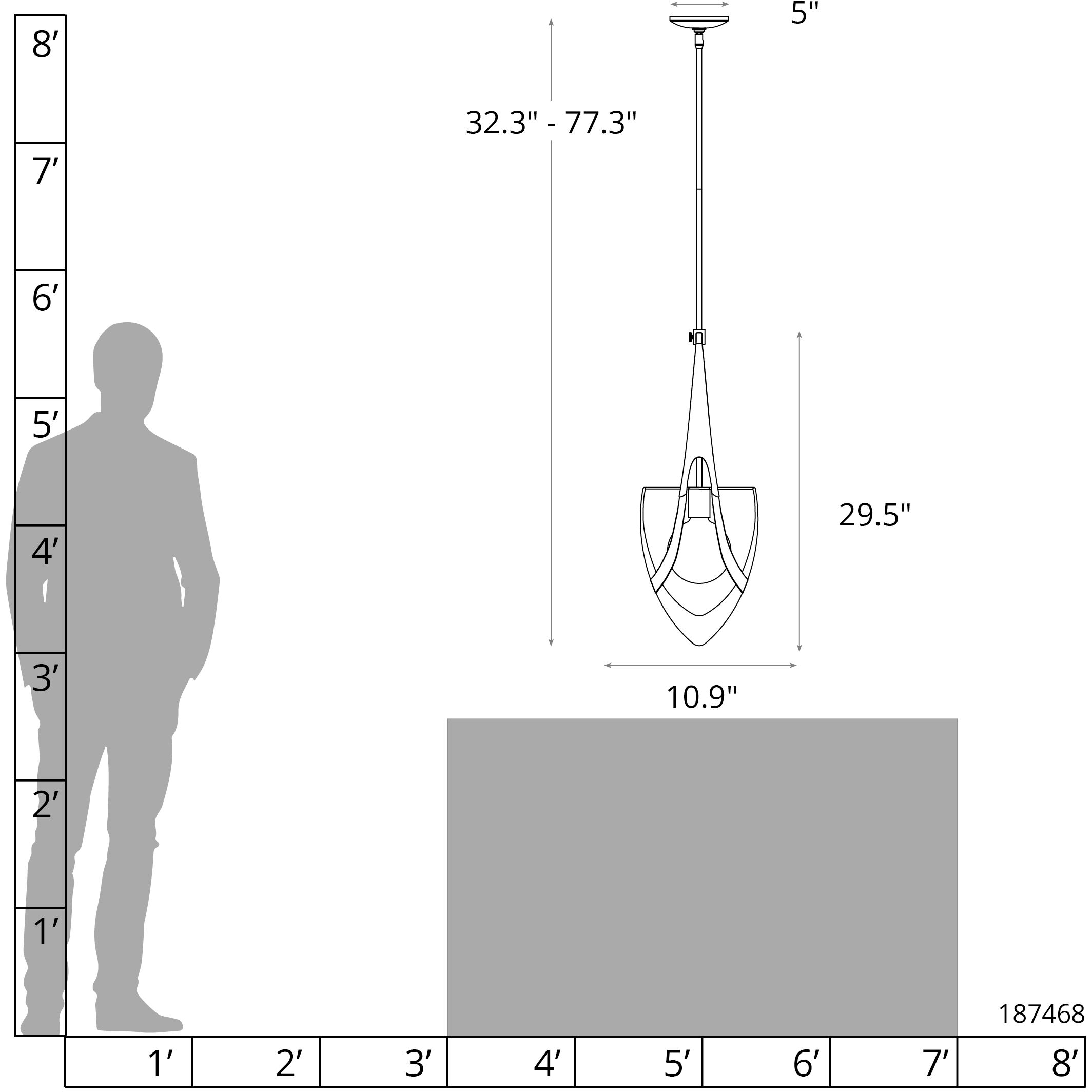 Vaso 1 Light 10.9 inch White Pendant Ceiling Light