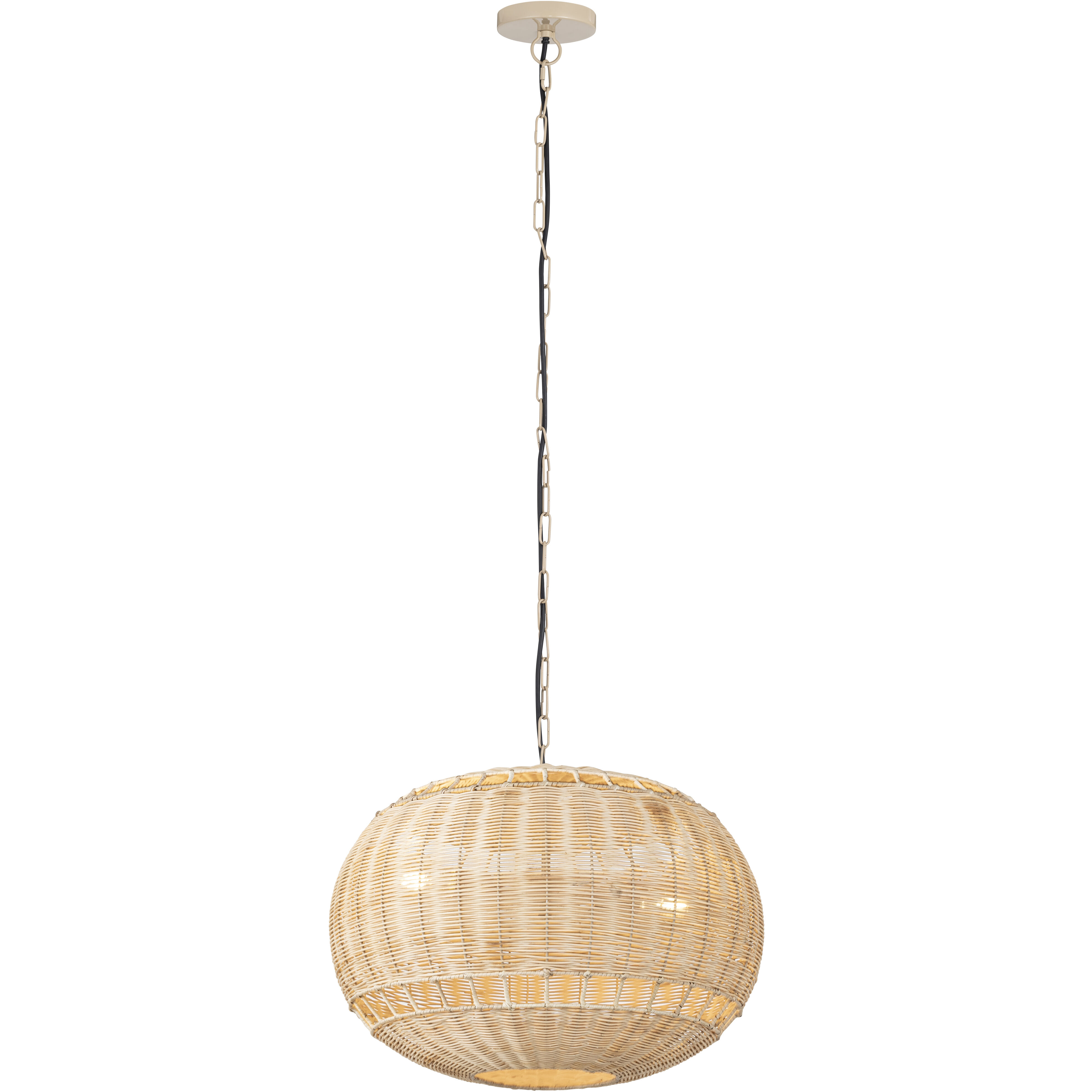 Sidney 3 Light 23.5 inch Natural Pendant Ceiling Light
