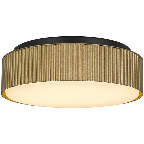 Channel LED 9 inch Painted Brass Outdoor Flush Mount