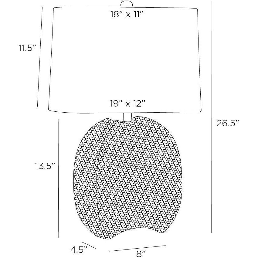Fairbanks 26.5 inch 150.00 watt White and Antique Brass Lamp Portable Light