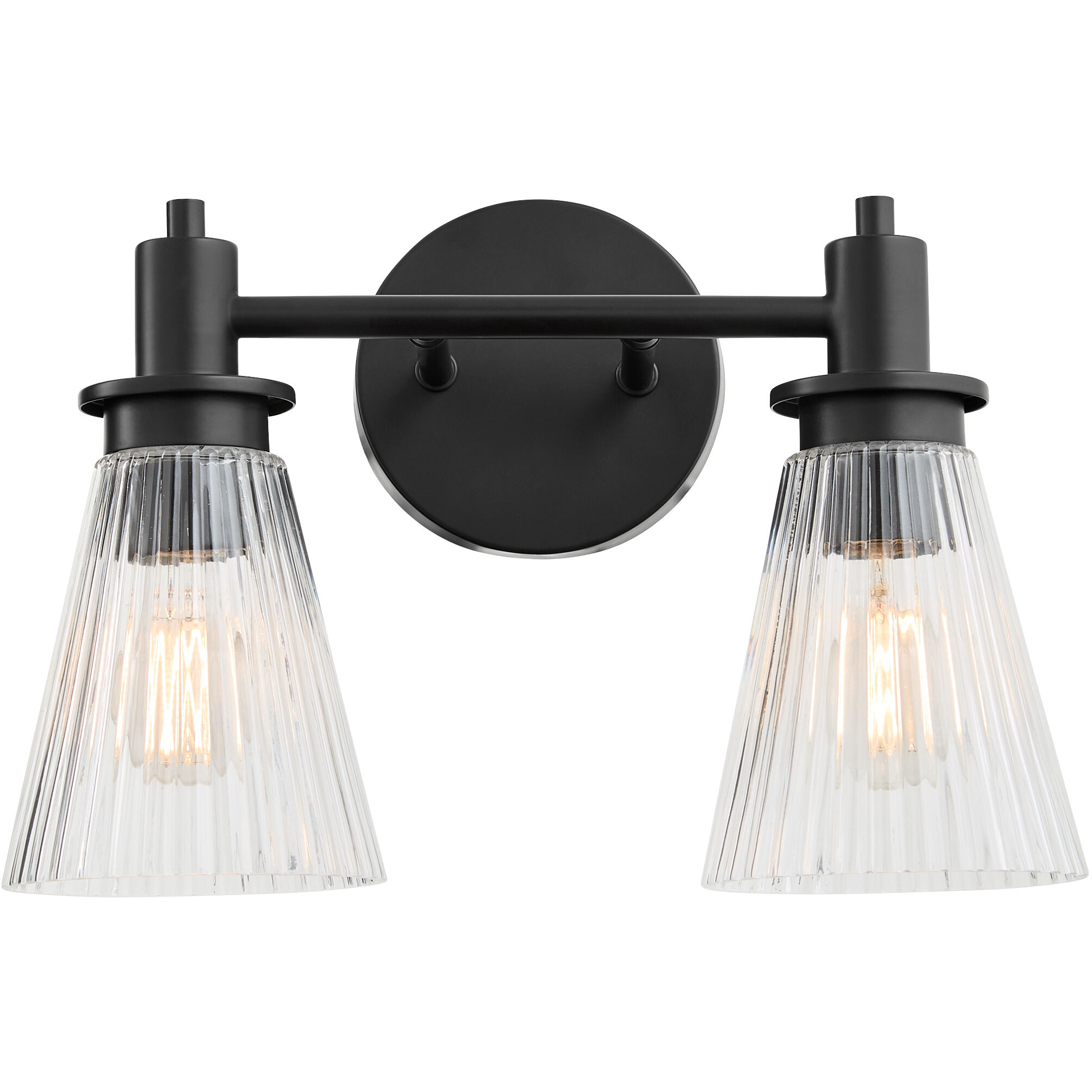 Lawton 2 Light 14 inch Matte Black Vanity Light Wall Light