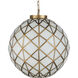 Polyhedron 1 Light 20.5 inch White/Antique Brass Pendant Ceiling Light, Medium