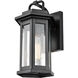 Ellis 1 Light 12 inch Powder Coated Black Outdoor Wall Sconce