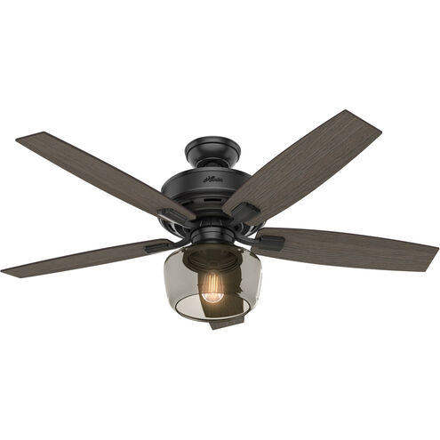 Bennett 52 inch Matte Black with Greyed Walnut/Burnt Walnut Blades Ceiling Fan