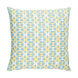 Lina 20 X 20 inch Aqua and Butter Throw Pillow