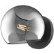 Alora Mood Willow 1 Light 6 inch Matte Black Bath Vanity Light Wall Light in Smoke Glass