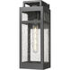Ridgeway 1 Light 15.13 inch Matte Black Outdoor Sconce in Seedy Glass