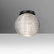 Kristall 8 LED 10 inch Black Semi-Flush Mount Ceiling Light