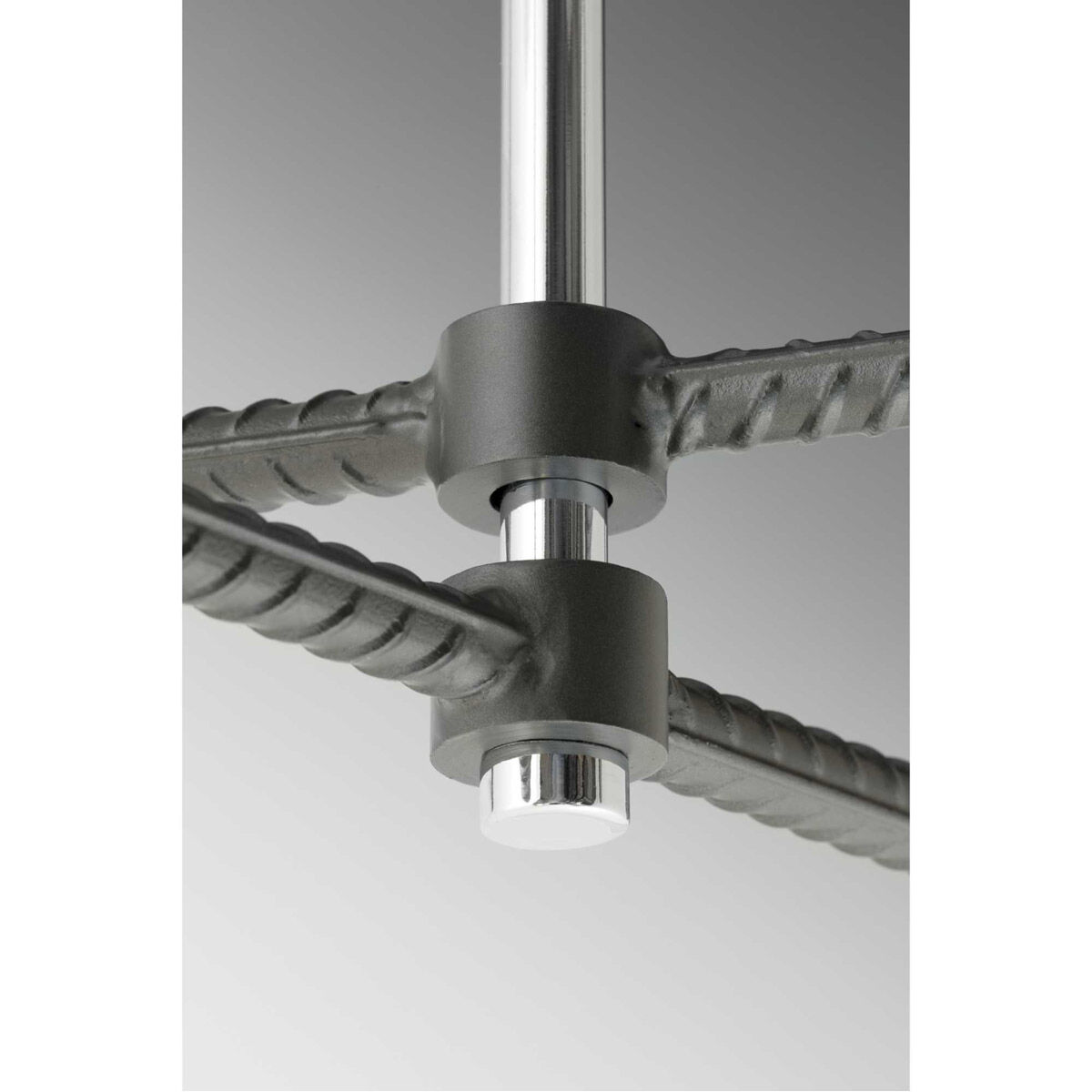 Re-Bar 4 Light 21.88 inch Polished Chrome Pendant Ceiling Light, Design Series