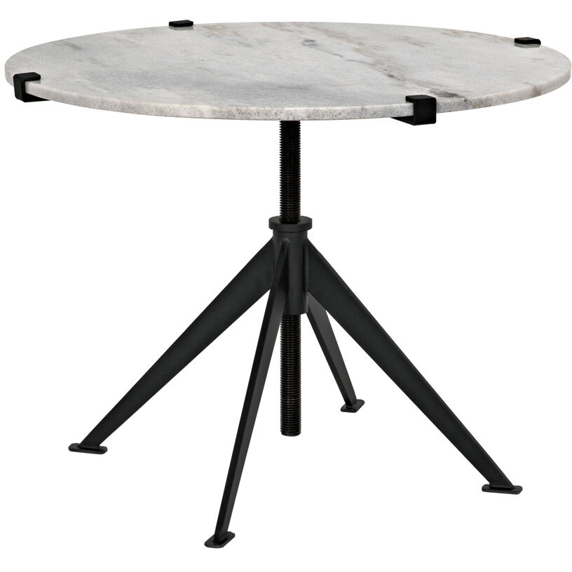 Edith 30.5 X 30.5 inch Matte Black Adjustable Side Table, Large