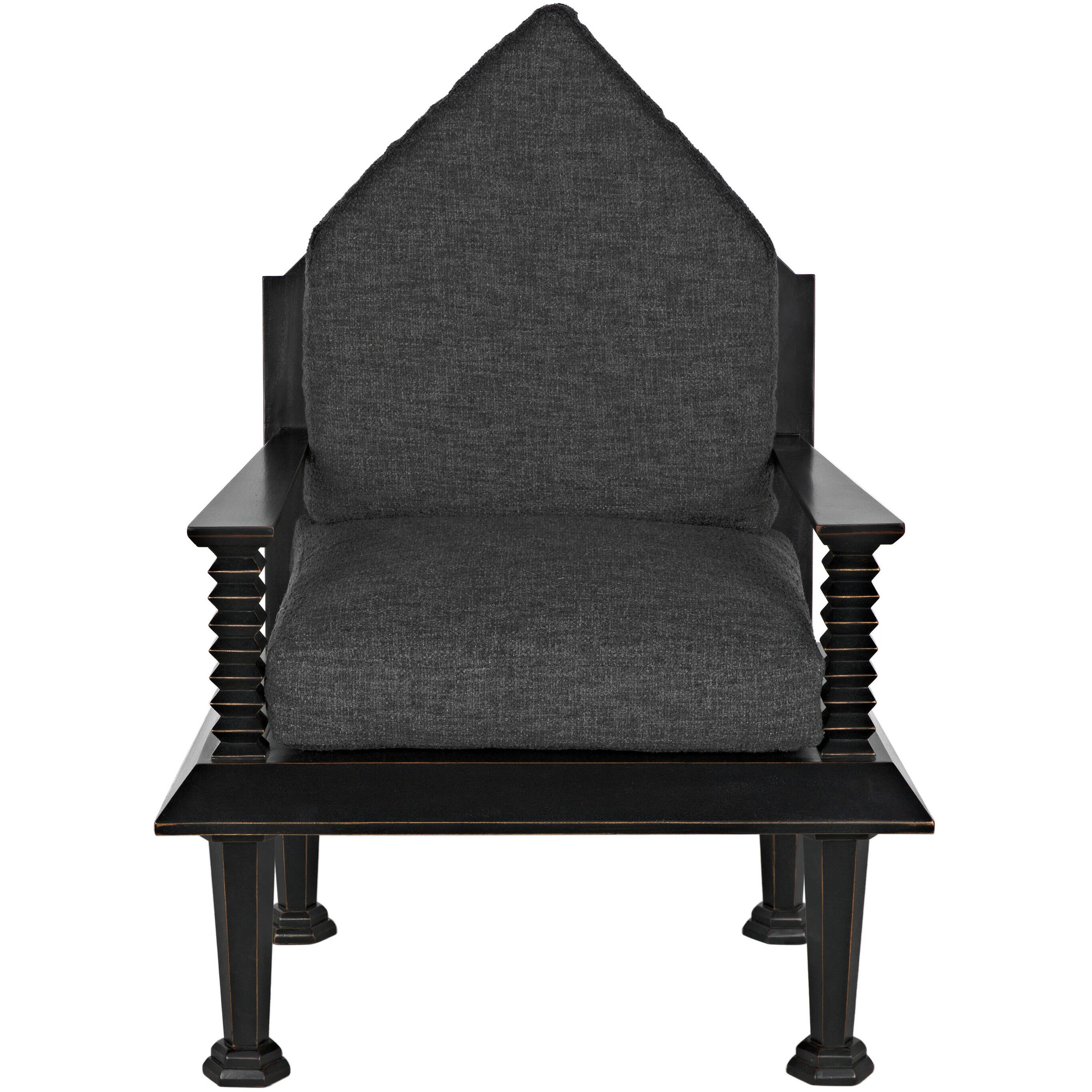 Resurrection Hand-Rubbed Black Occasional Chair