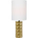 Delta 17 inch 60.00 watt Gold Table Lamp Portable Light in Gold Ceramic