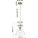 Downtown Urban Newton Cone 1 Light 10 inch Brushed Brass Pendant Ceiling Light in Plated Smoke