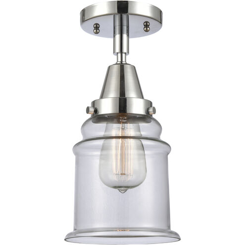 Franklin Restoration Canton 1 Light 6 inch Polished Chrome Flush Mount Ceiling Light in Clear Glass