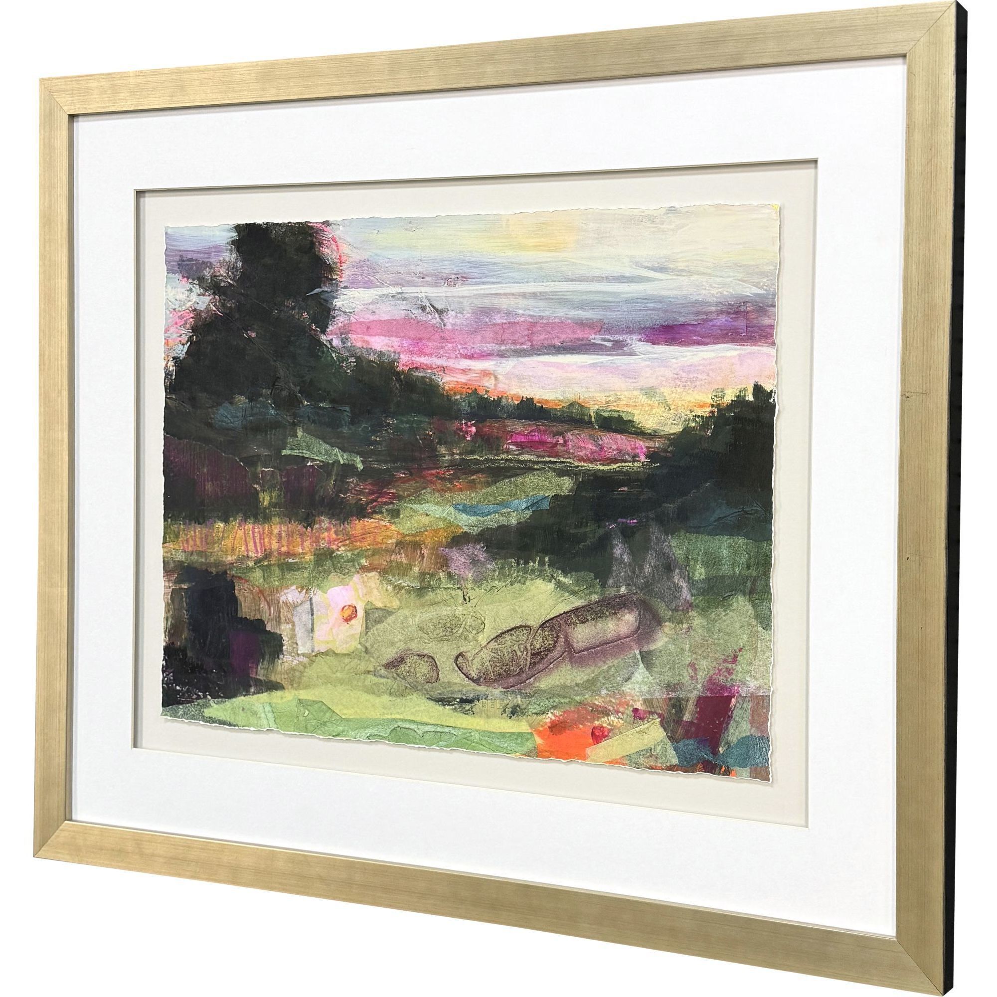 Wilderness Green and Purple and Pink and Multi Framed Art