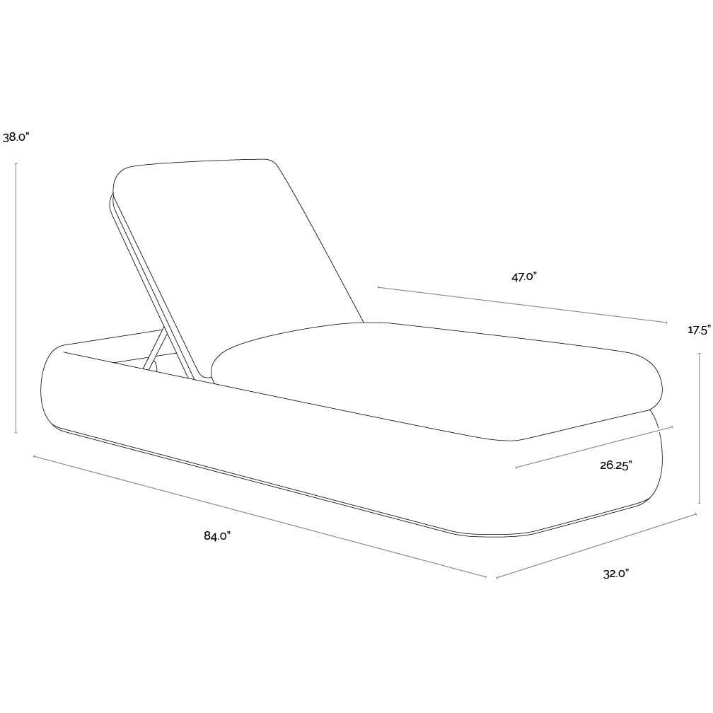 Barcelona Grey / Palazzo Cream Outdoor Lounger