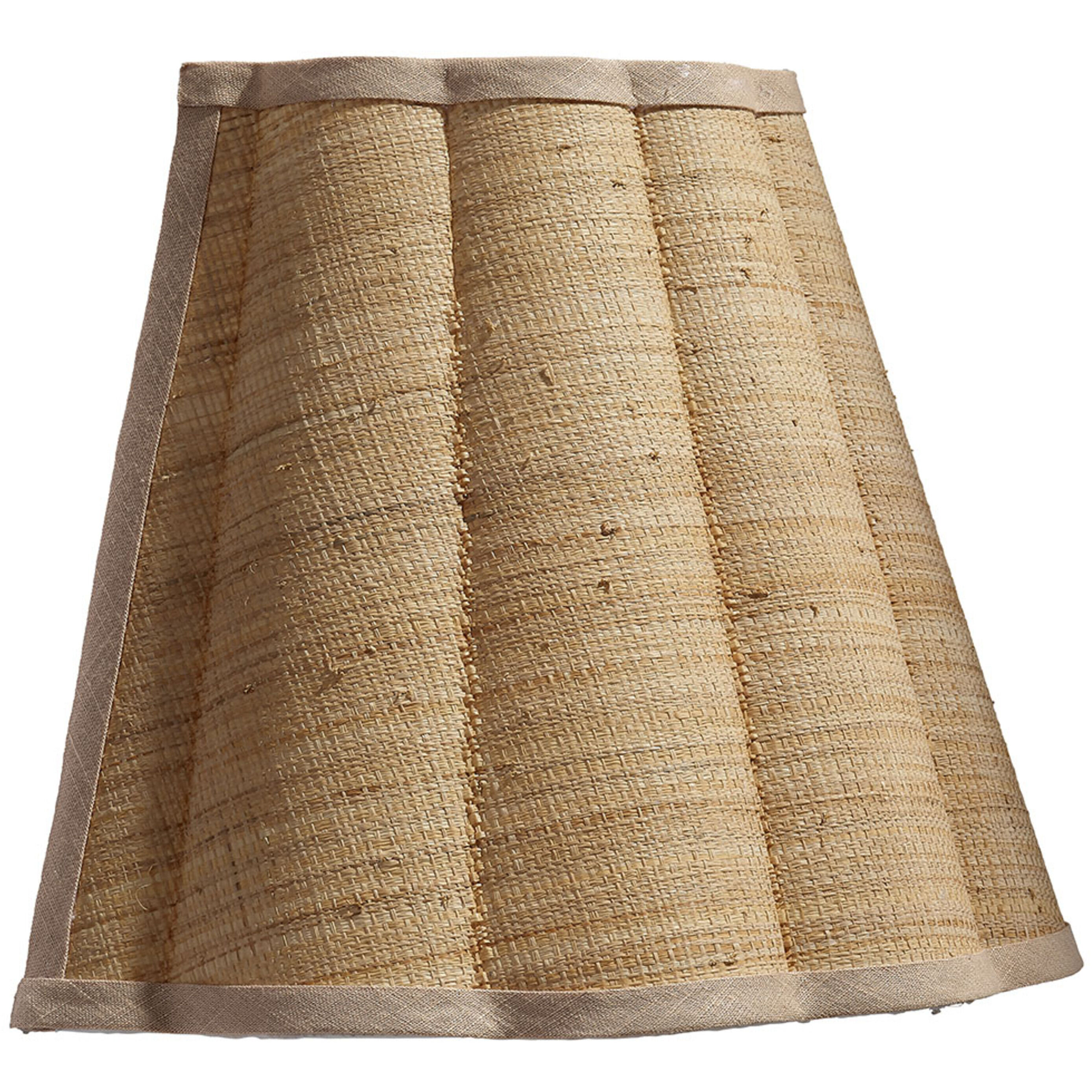 Scalloped 1 Light 14 inch Brass Wall Sconce Wall Light in Natural Raffia