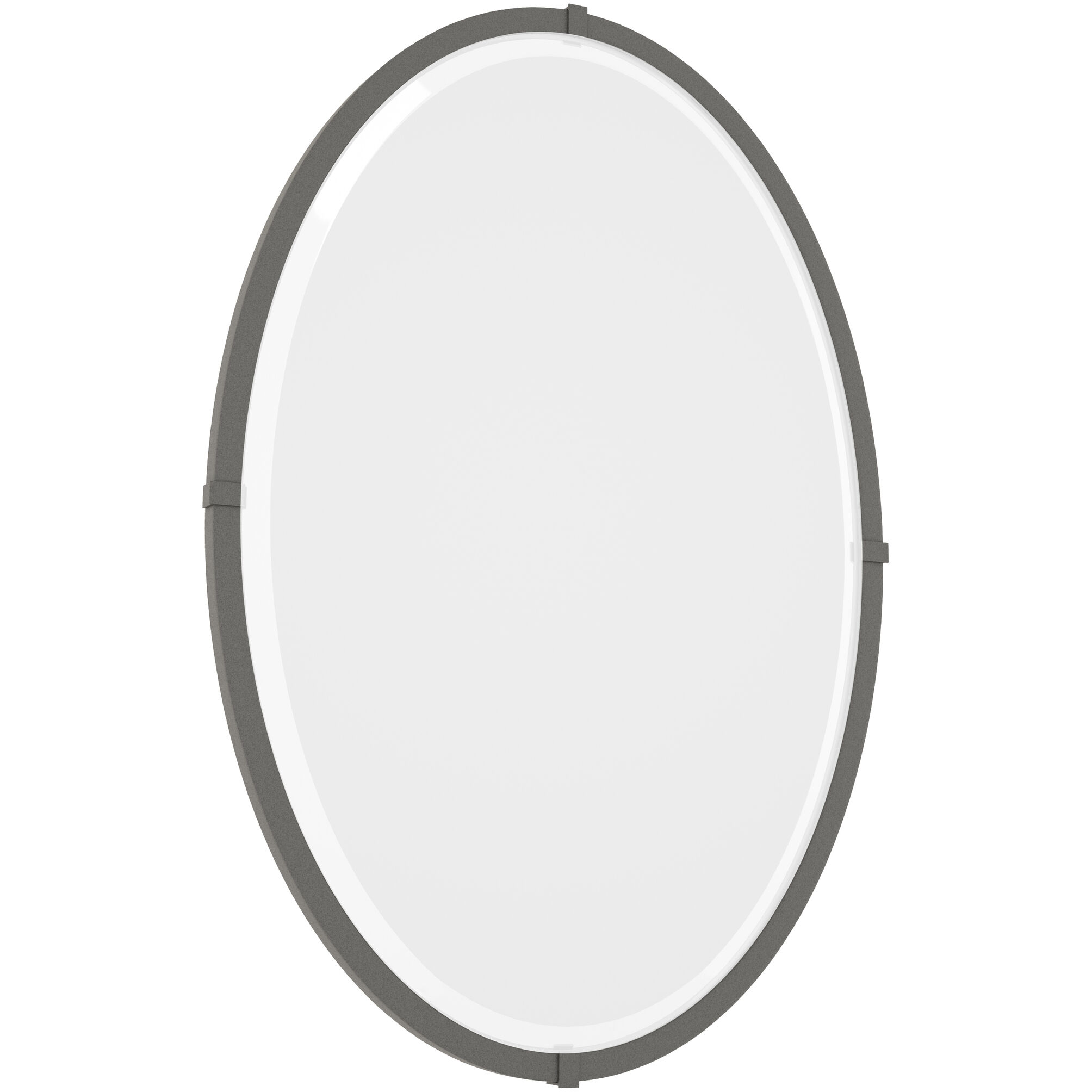 Beveled 31.7 X 22.3 inch Natural Iron Mirror, Oval