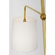 Suzanne Kasler Frederick 52 inch 15 watt Hand-Rubbed Antique Brass Pivoting Floor Lamp Portable Light
