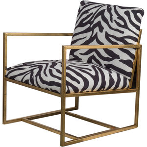 Zebra Gold Arm Chair